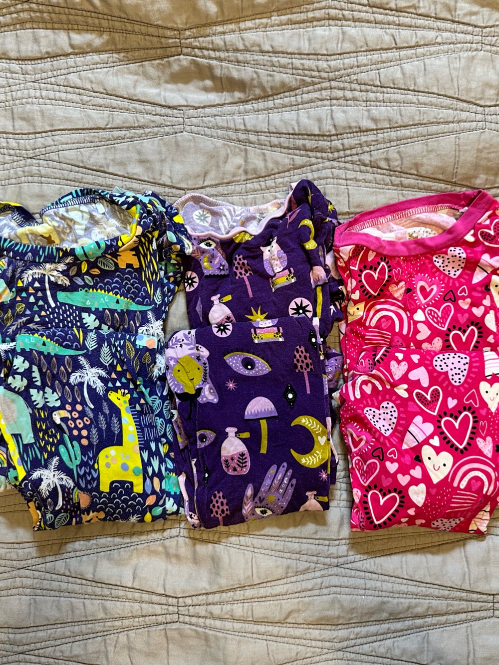 Kiki + Lulu bamboo PJs 5/6 Girls 3 sets
